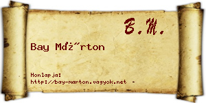 Bay Márton névjegykártya